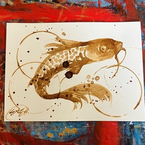Quadro koi caffè originale - quadro,