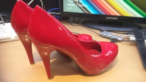 Scarpe rosso lucido donna - scarpe,