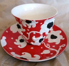 JEAN BOGGIO for Franz Tazza The Con Piattino Porcellana Biscuit 