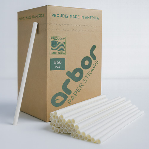 Arbor paper drinking - arbor, straw