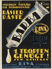 Poster pubblicitario vintage anni '20 Riva pasta da barba - 24x32" 🌟