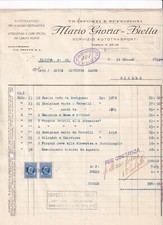 Fattura Biella Mario Gioria Trasporti e Spedizioni 1941 QX2966
