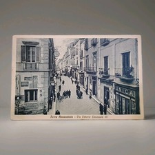 TORRE ANNUNZIATA VIA VITTORIO EMANUELE III FP V1941 animata NEGOZIO in PP