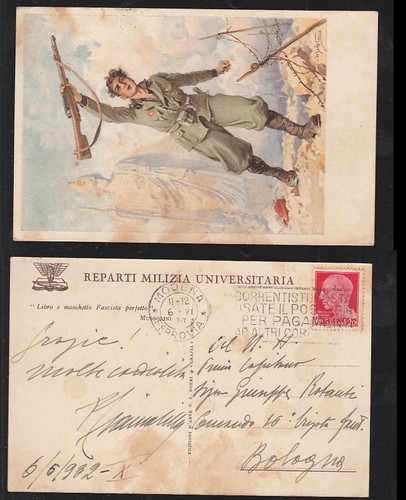 Cartolina militare guf - militare,