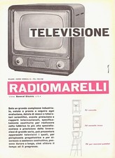 PUBBLICITA' 1953 TELEVISORE RADIO MARELLI CONSOLLE LUSSO GENERAL ELECTRIC MOTTA 