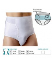 Orione Safte Mutande Contenitive Slip per stomizzati uomo BIANCO Art. 556