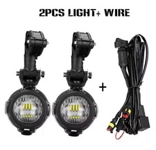 Coppia fari LED moto 40W fendinebbia ausiliari lampeggianti fari supplementari