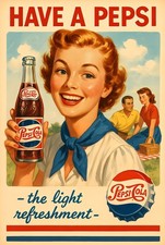 Targa in latta PEPSI COLA 30 x