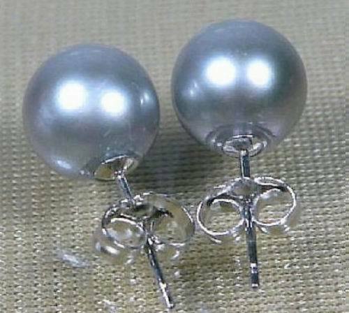 Nuovo orecchino 10mm grigio - nuovo, 9-10mm