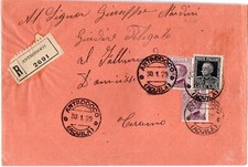 EFFIGE V.E.III,  L.1,85 + Michetti , Raccomandata da Antrodoco (Aquila)