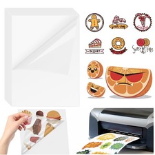 Carta Adesiva Stampabile Trasparente 30 Fogli Adesivi Trasparenti Stampabili A4