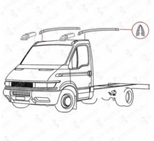 COPPIA GOCCIOLATOIO GUARNIZIONE TETTO PADIGLIONE ADATTO A IVECO DAILY 2000-2006