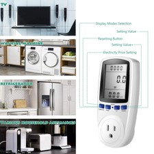 Watt/Amp/Volt KWh Smart Power Risparmio Misuratore Wattmetro Allarme Monitor Digitale