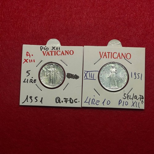 Vaticano lire 1951 10 - 5,