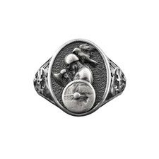 Anello con sigillo in argento