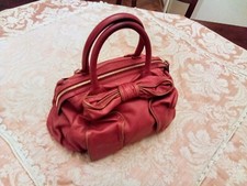 Borsa donna Villador made Italy rosso pelle zaino pochette busta mano spalla