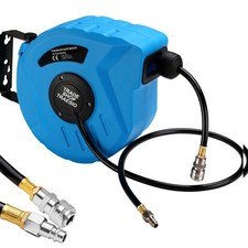 AVVOLGITUBO ARIA COMPRESSA CON TUBO 15 MT ATTACCO 1/4 FISSAGGIO A PARETE MURO