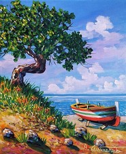 Quadri dipinti di paesaggi e