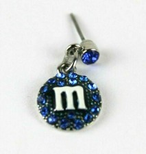 M&M's Orecchino da collezione Brillanti Blu PUBBLICITARIO Gadget MARS Pubblicità