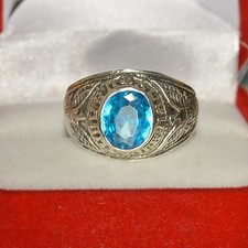 Chevalière Rhodié US Navy