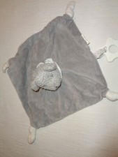 ORSETTO Pupazzetto Fazzoletto MATHILDE M. Compagno dalla Nascita 25X25 GRIGIO