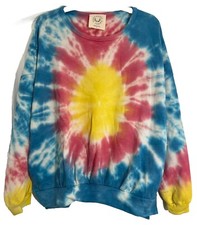 Fantastica Felpa Fawn Tie Dye Taglia S, Pullover Oversize Colori Felici Comoda