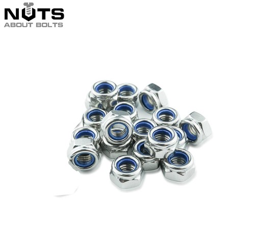 Nyloc inserto nylon dadi - nylon, di