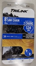 Confezione da 2 catene per sega TriLink 8 pollici S34 sega ad asta 14334X2TLW Echo Remington Poulan