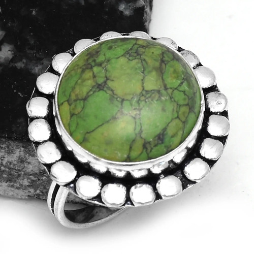 Anello etnico turchese - fatto, a