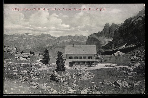 Cartolina casa passo sella - cartolina,