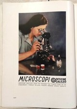 1942 PUBBLICITA' OFFICINE GALILEO FIRENZE MICROSCOPIO 