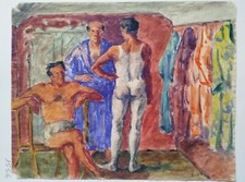 Acquarello di Albano Vitturi (1888/1968) Su Cartoncino 