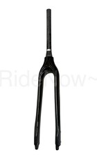 Forcella 29" UDM carbonio lucido mtb mountain bike conica da 1-1/8" a 1,5" disco nero