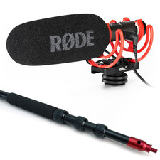 Rode Videomic NTG Microfono con Keepdrum Boompole