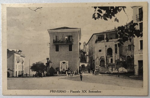 Cartolina priverno piazzale - piazzale, xx