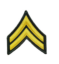 Patch Gradi Galloni Militari Caporale US Army