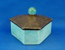 MGA Albisola Albissola Savona Scatola ceramica lustro smalto bronzo 1900 Deco