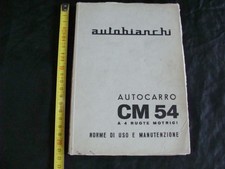 MANUALE USO MANUTENZIONE ORIGINALE AUTOBIANCHI CM54 AUTOCARRO 4X4 