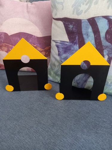 Fermalibri metallo nero giallo - fermalibri,