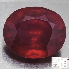 RUBINO NATURALE FORMA OVALE CT. 6,95 CERTIFICATO GFCO