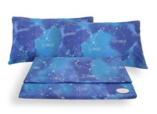 Completo Letto Set Lenzuola Federe Fantasia Stampa Segni Zodiacali 100% Cotone