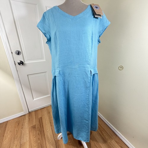 Abito midi balticlinen blu - midi,