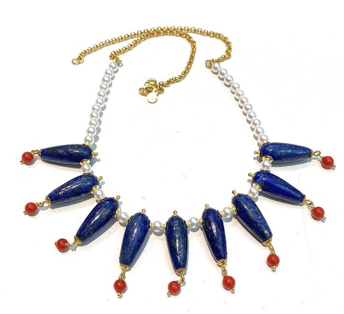 Collana choker lapislazzuli - collana,