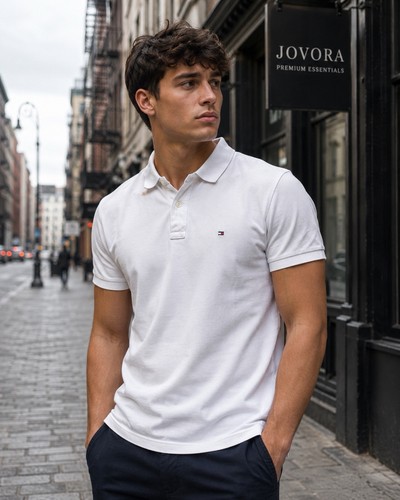 Polo bianca uomo tommy - polo,