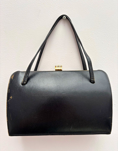 Borsa vintage pelle - vintage, nera