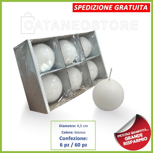 Candele sfera bianche - sfera, mm