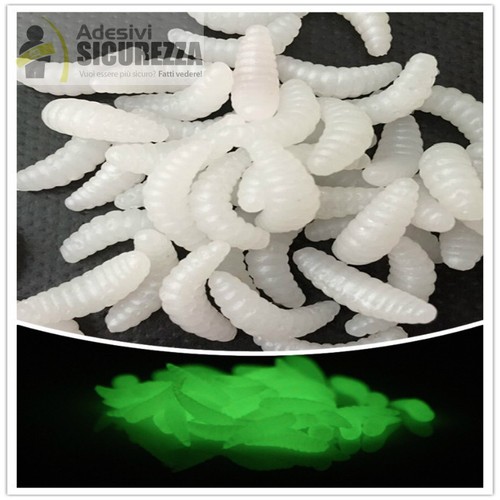 100 pezzi esche larve morbide