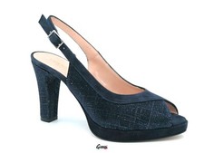 Scarpe donna sandali tacco alto e plateau Vernissage cam. blu galassia blu New24