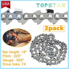 2 PACK Chainsaw Chain 18 Inch
