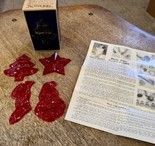 Vintage ZIA PULCINO’S Buon Natale COOKIE CUTTERS Natale SANTA Stella come nuovo in scatola